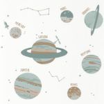 Papel Pintado Our Planet Universe vert d´Eau / Beige