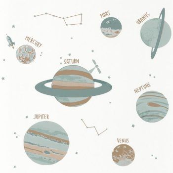 Papel Pintado Our Planet Universe vert d´Eau / Beige