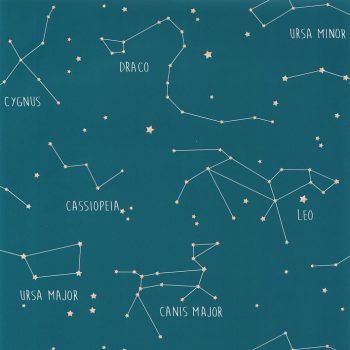 Papel Pintado Our Planet Costellations Bleu Mer