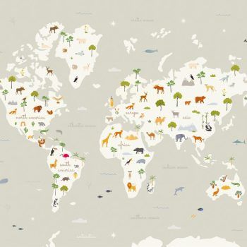 RANDOM
  KIDS ANIMAL MAP CLOUD BEIGE