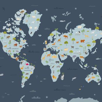 RANDOM
  KIDS ANIMAL MAP WAVE AZUL