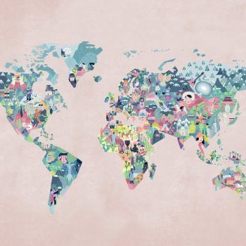 RANDOM
  KIDS DIVERSITY MAP PEACH ROSA