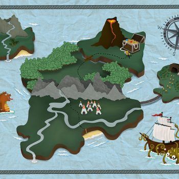 RANDOM
  KIDS TREASURE MAP AQUA VERDE