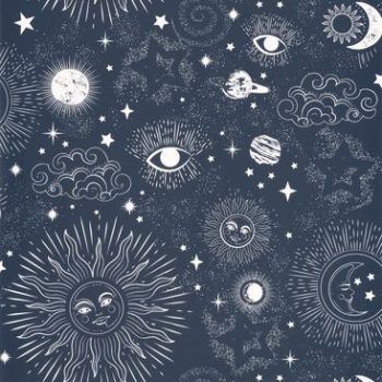 Papel Pintado Live Your Dreams Bleu Nuit