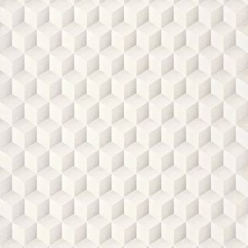 Papel Pintado Perception Cube 3D Blanc
