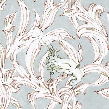 Papel Pintado Indiano Exotico  Celadon Multicolor