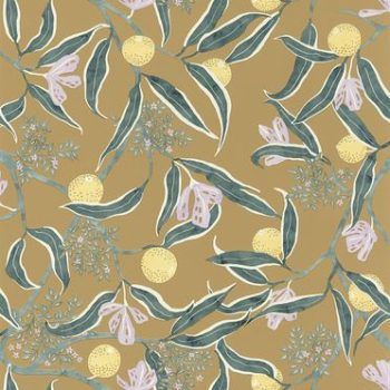 Papel Pintado Eurydice Vert Opaline Curry