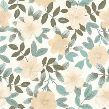 Papel Pintado Gaia Bleu Grise Fond Blanc
