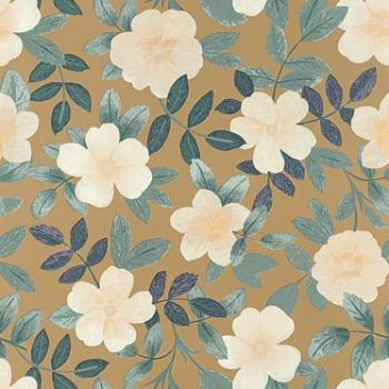 Papel Pintado Gaia Vert Opaline Curry