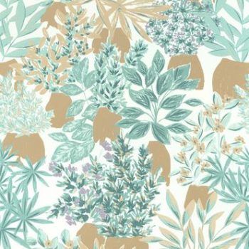Papel Pintado Thalie Vert Opaline Curry