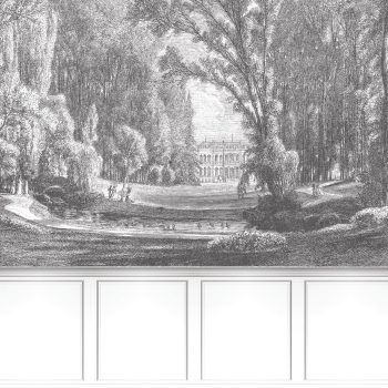 Mural Papel Pintado BAlade Au Parck Noir Gravure 87989208