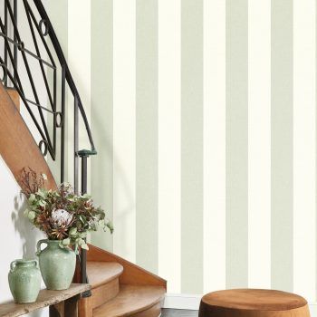 Papel Pintado para escaleras Rayures Celadon