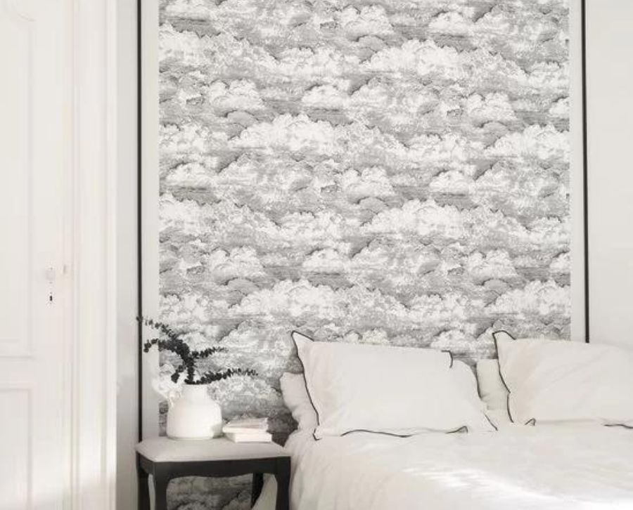 Papel pintado para dormitorio con nubes