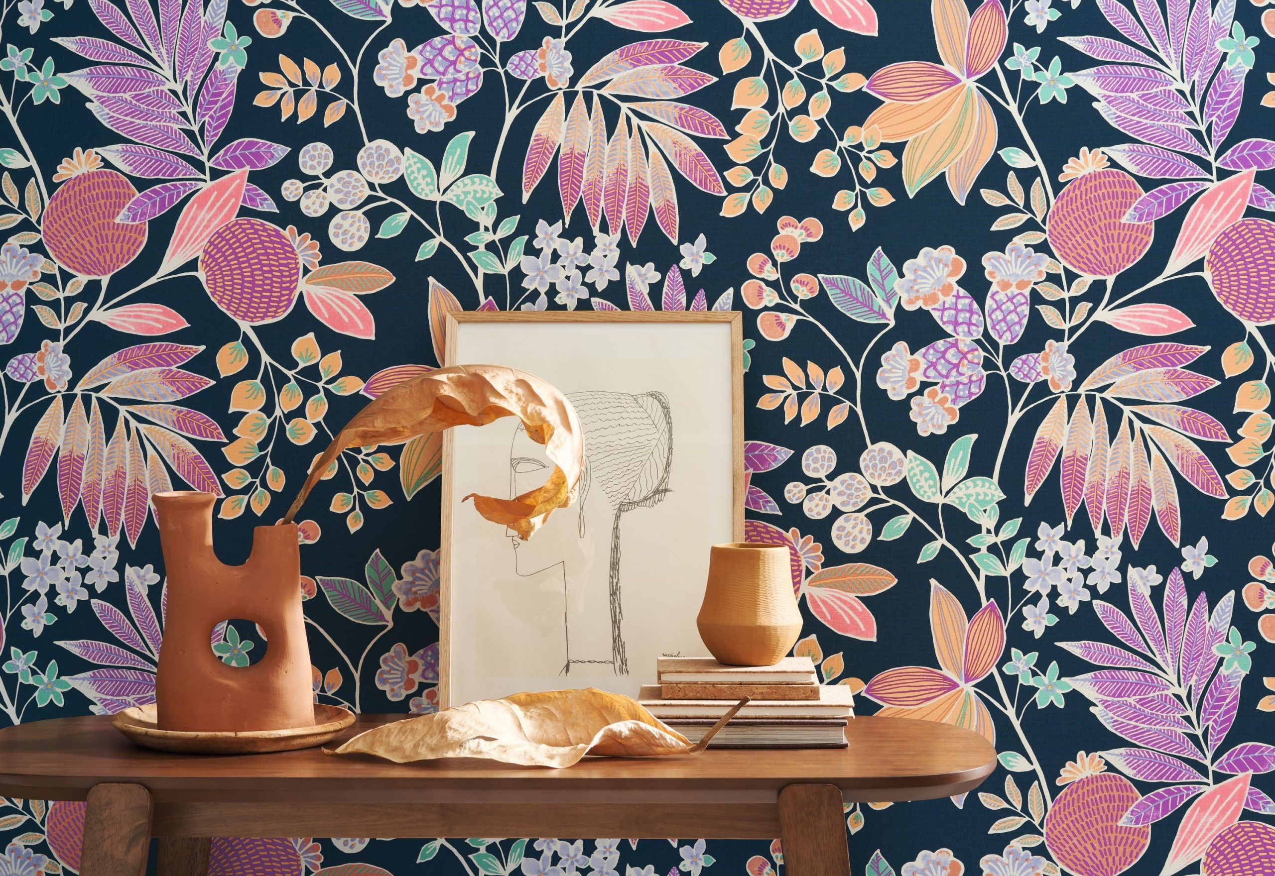 Como combinar el papel pintado con tus muebles