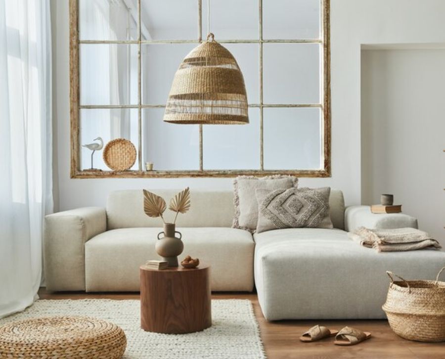 decoración con papel pintado