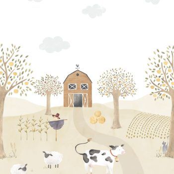 Mural de papel pintado The farm adventures with cow